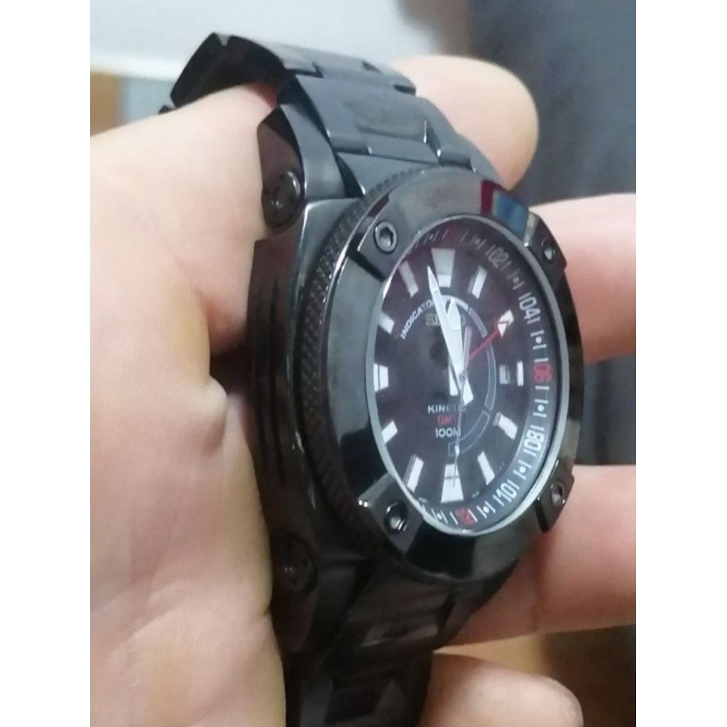 Seiko Kinetic GMT Black SUN007 SUN007P1