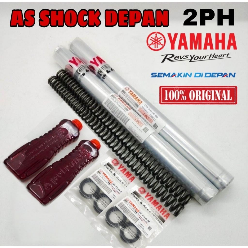 As shock depan ORIGINAL YAMAHA kode part 2PH untuk motor mio m3, mio z, mio s, soul gt125, fino 125,