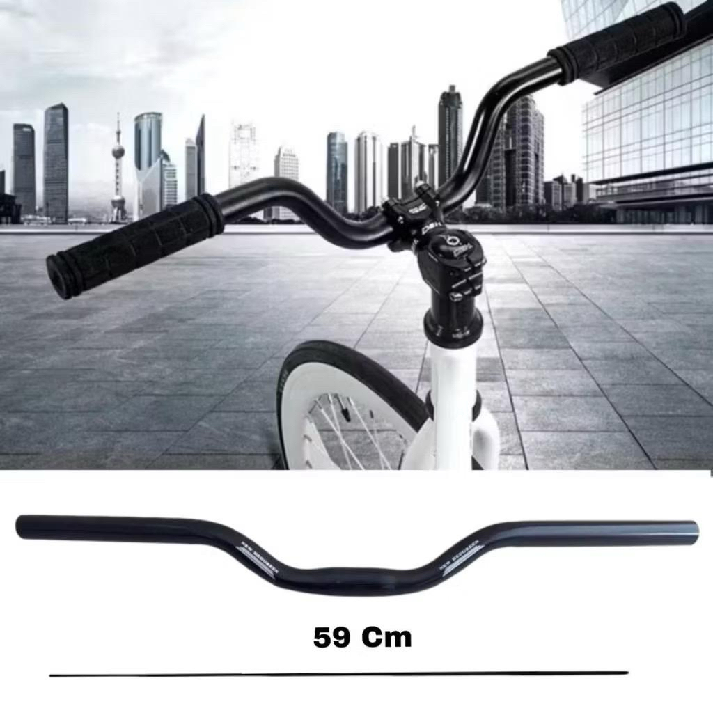 Handlebar Stang Sepeda HEDGREEN 25,4x590mm MTB/Fixie/Federal/Lipat Standart Steel Hitam