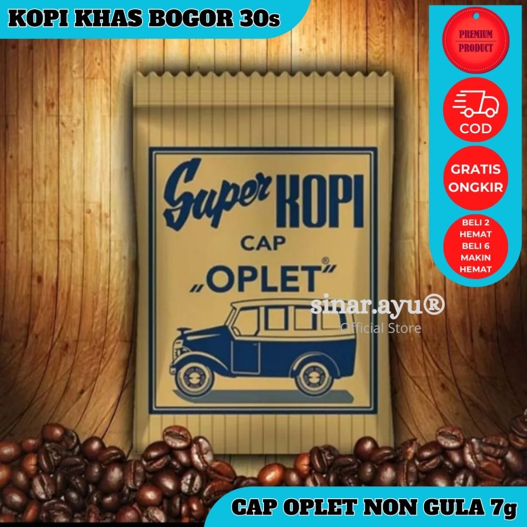 KOPI OPLET KOPI HITAM CAP OPLET 7G (KHAS BOGOR) 30 PCS