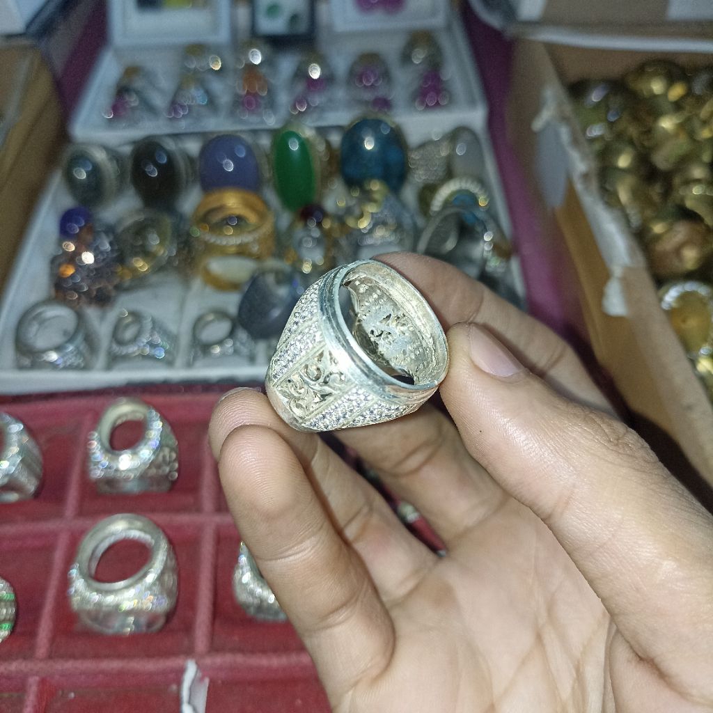 CINCIN/RING BATU AKIK BAHAN PERAK