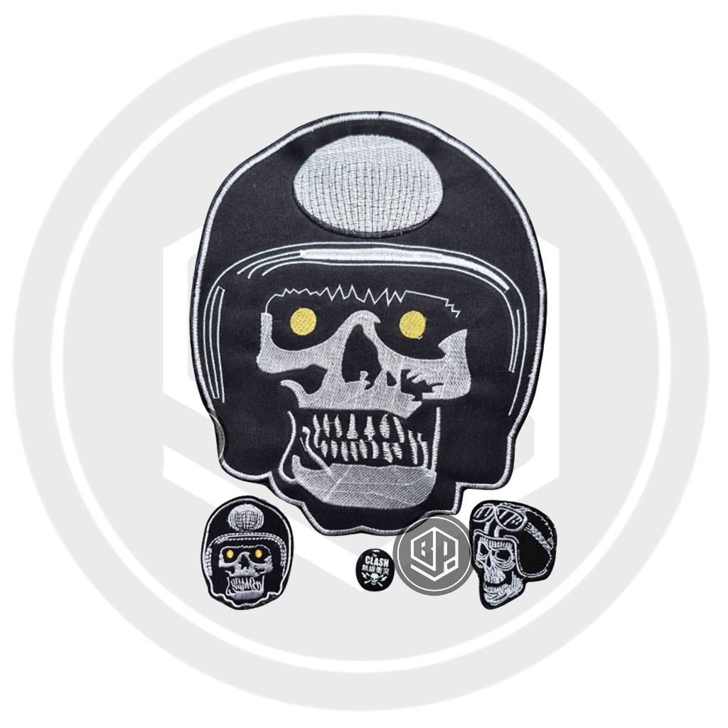 PATCH BORDIR JAHIT PATCH BESAR PUNGGUNG SATU SET MOTOR