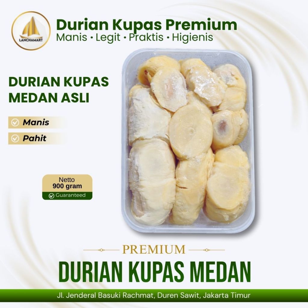 DURIAN KUPAS MEDAN ASLI KEMASAN 900GRAM / DURPAS MEDAN MANIS PAHIT & MANIS LEGIT