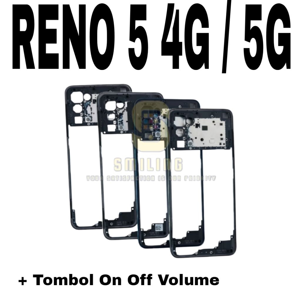 BEZEL BAZEL TUTUP MESIN OPPO RENO 5 5G / RENO 5 4G TULANG TENGAH NEW