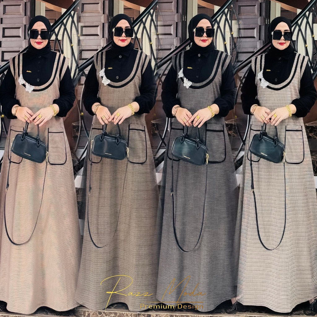 GAMIS AKIRA DRESS  //ORI BY RAZZ MODA//FASHION MUSLIM//bisa cod