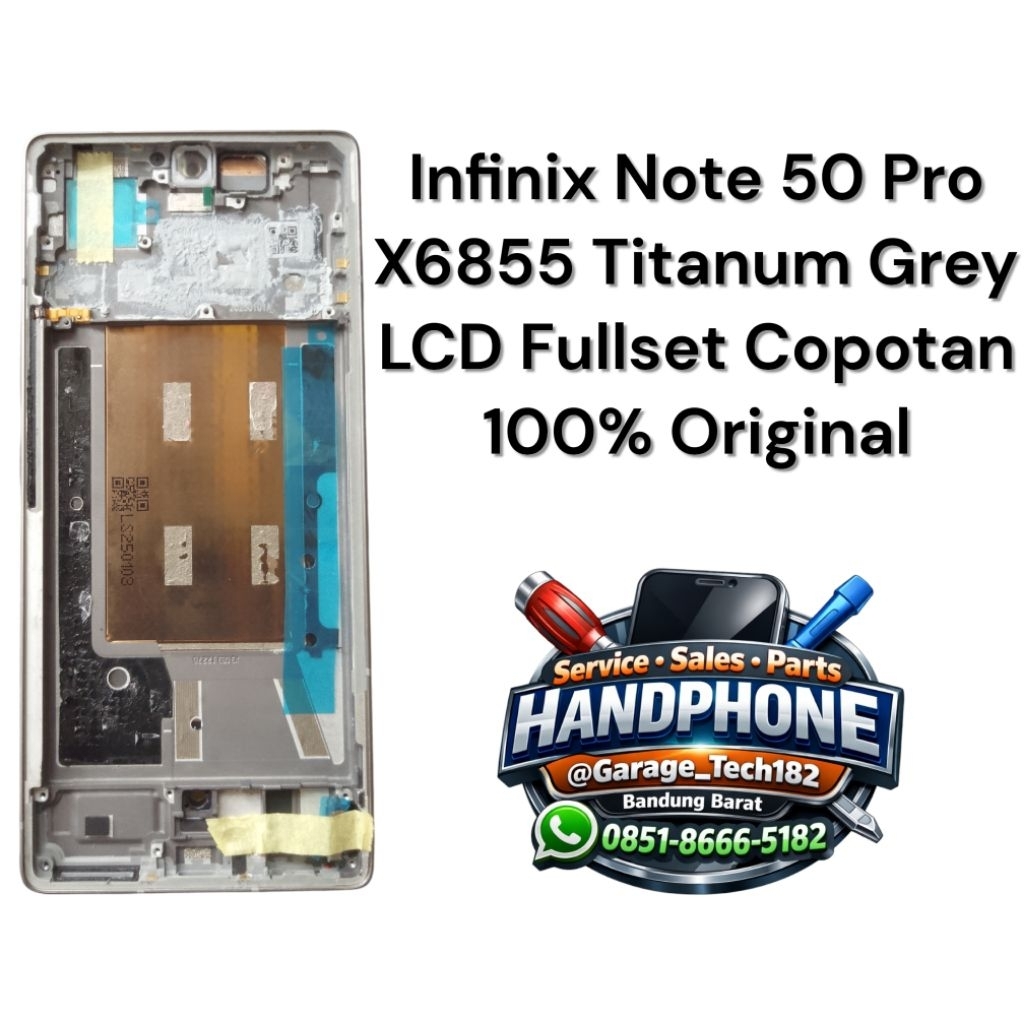 LCD TS TOUCHSCREEN FULLSET FRAME INFINIX NOTE 50 PRO X6855 100% ORIGINAL COPOTAN