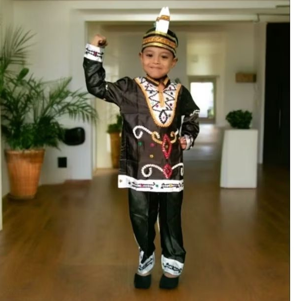 Baju Adat Kalimantan Tengah Anak Laki / Baju Adat Kalimantan Tengah Laki / Baju Adat Kalteng Anak La