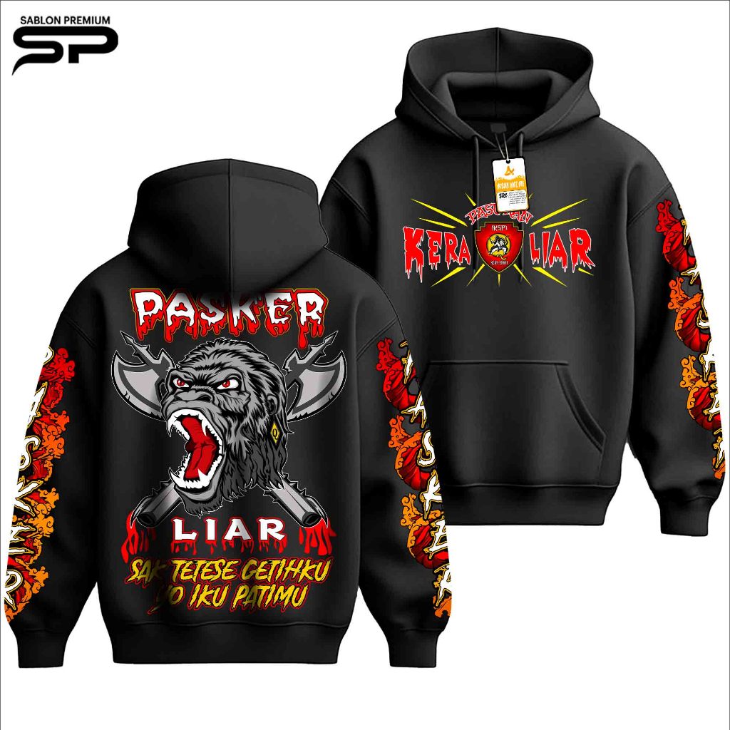Jaket Hoodie PASKER Liar IKSPI Kera Sakti Terbaru - FREE STIKER  - Distro Kaos Kera Sakti 1980