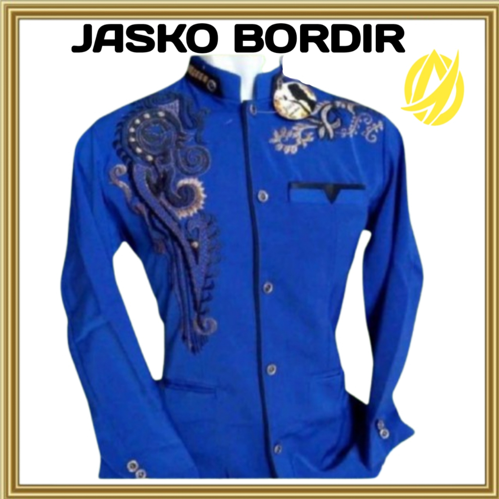 Baju Muslim Jasko Jas Koko Bordir Lengan Panjang Pria