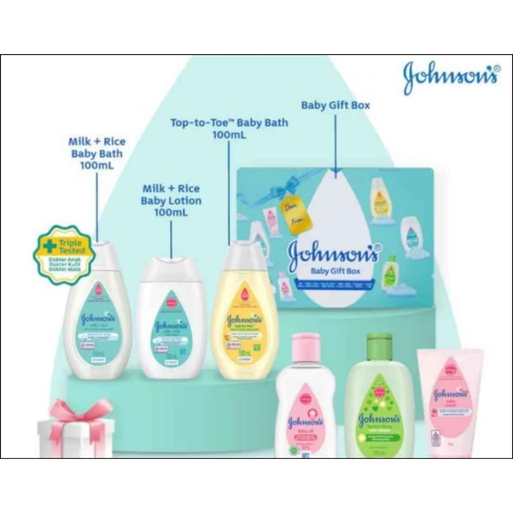 JOHNSON'S® Premium Baby Gift Set- Paket Hadiah Bayi-Paket Sabun Bayi -Sabun Bayi Set- Bedak Bayi Set