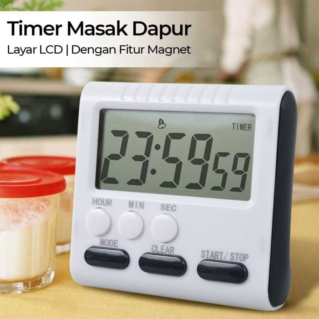 Timer Masak Dapur Magnetic Countdown Clock Timer Dapur Timer Masak