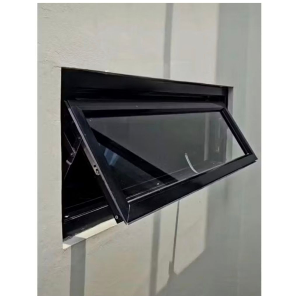 Jendela Dapur Mendatar Aluminium Free Packing Kayu