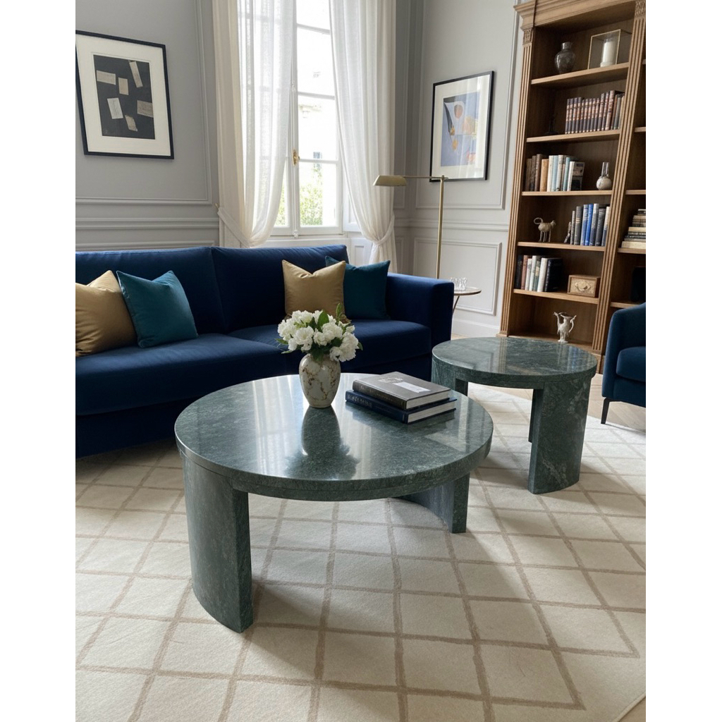 Meja Tamu / Meja Kopi minimalis / Marmer import verde