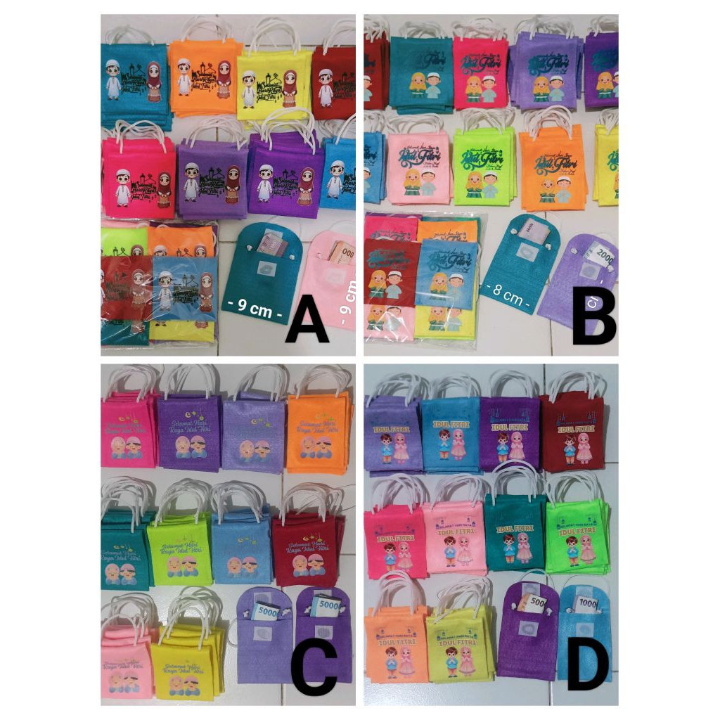 Amplop Lebaran Idul Fitri isi 10 Tas mini  Flanel