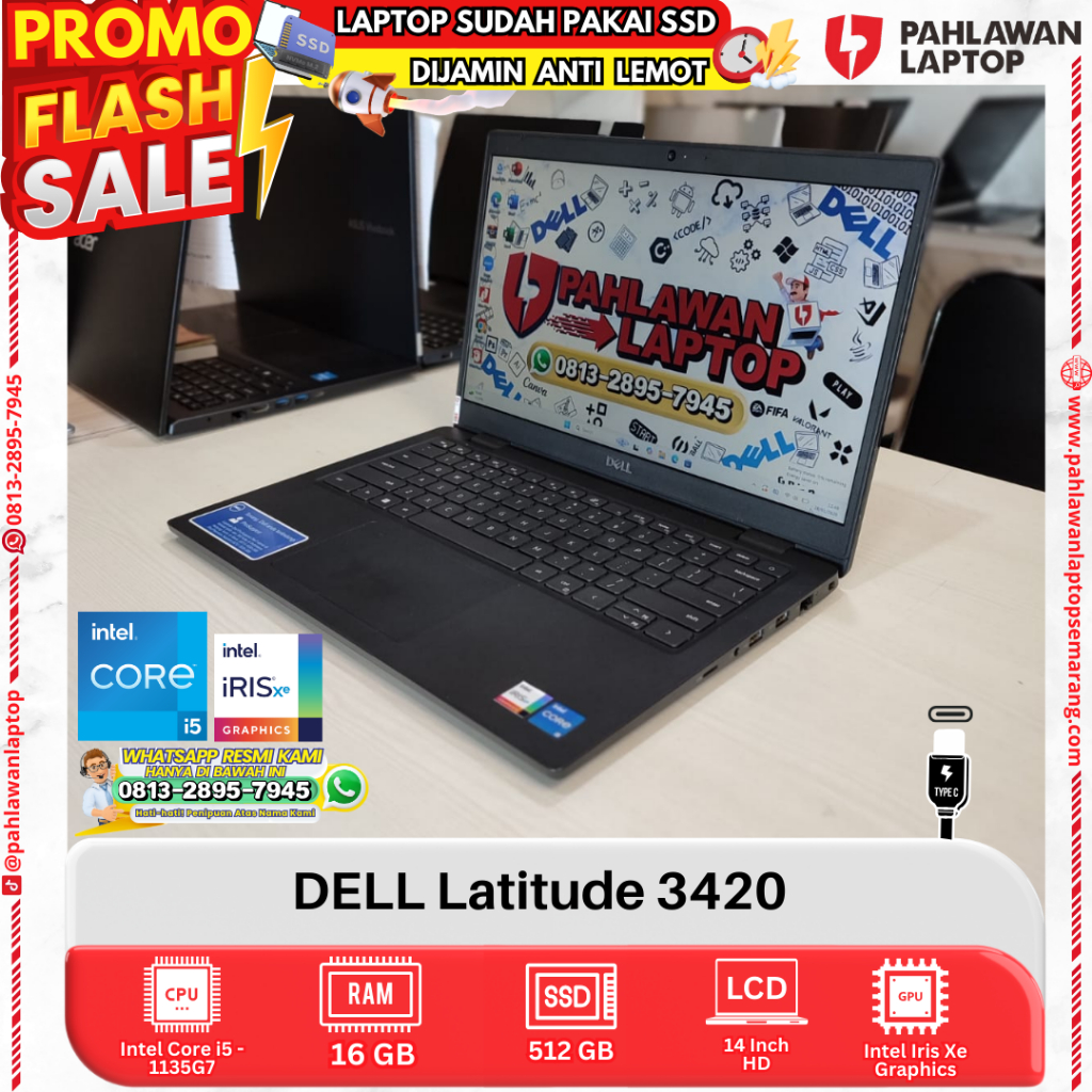 LAPTOP DELL Latitude 3420 Core i5 GEN 11 RAM 16GB SSD 512GB