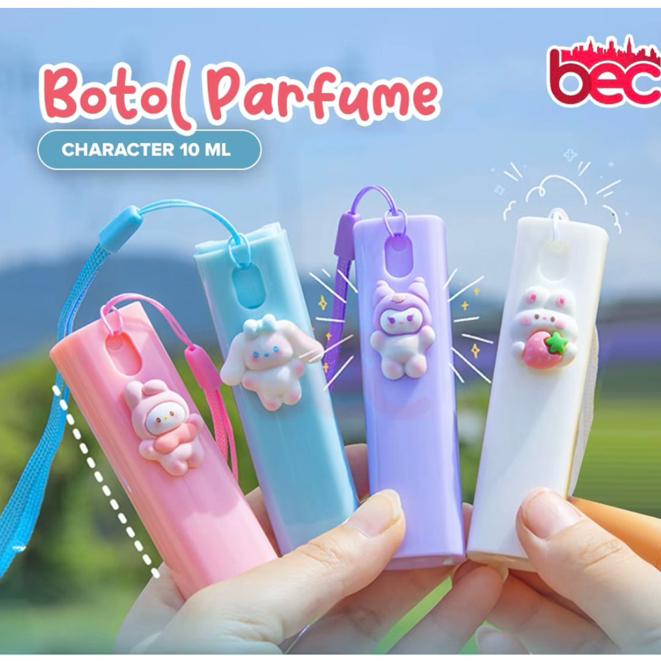Botol Parfum Karakter Sanrio Isi Ulang 10ml FREE | Bottle Travel Parfum Refill | Botol Spray Parfum 