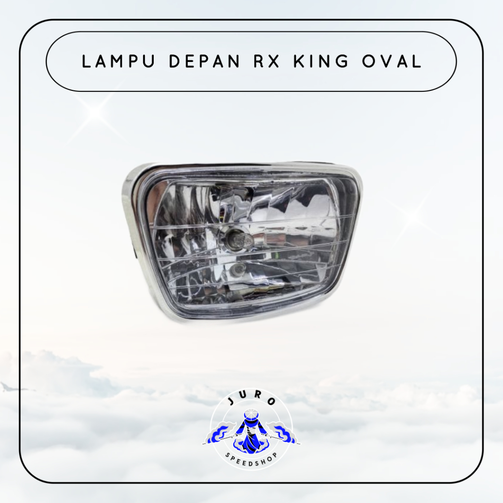Lampu depan rx king new oval kaca bening