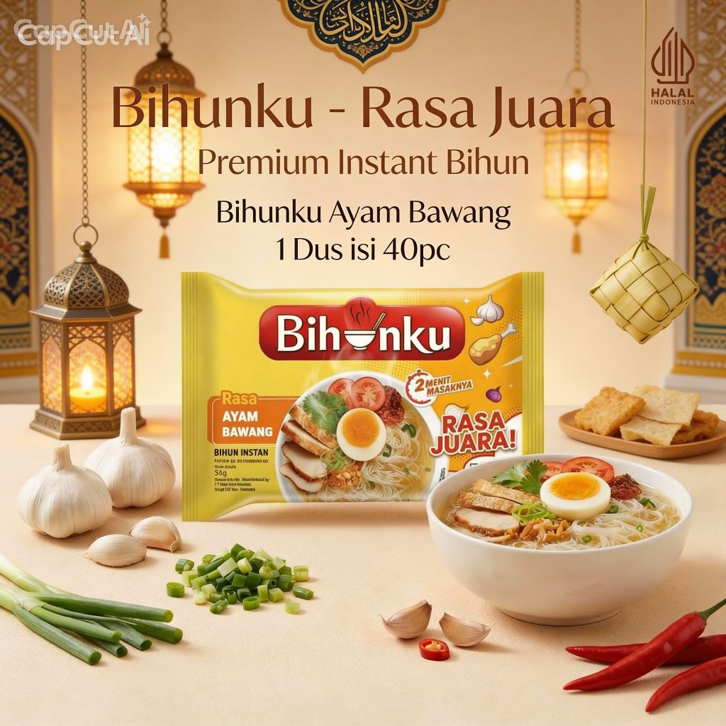 Bihunku Instan kuah - Ayam Bawang - 1 dus - 40 Pcs - 55gr fresh stock