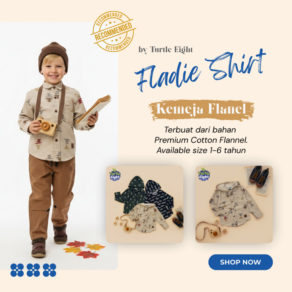 Kemeja Anak Flanel Laki Laki Perempuan Tangan Panjang Hoodie Fladie Shirt Navajo 1-6 Tahun