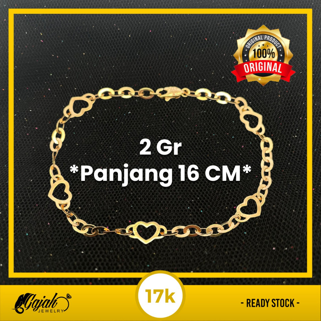 Gelang Emas 17K - Toko Emas Gajah - 2 Gram 8265