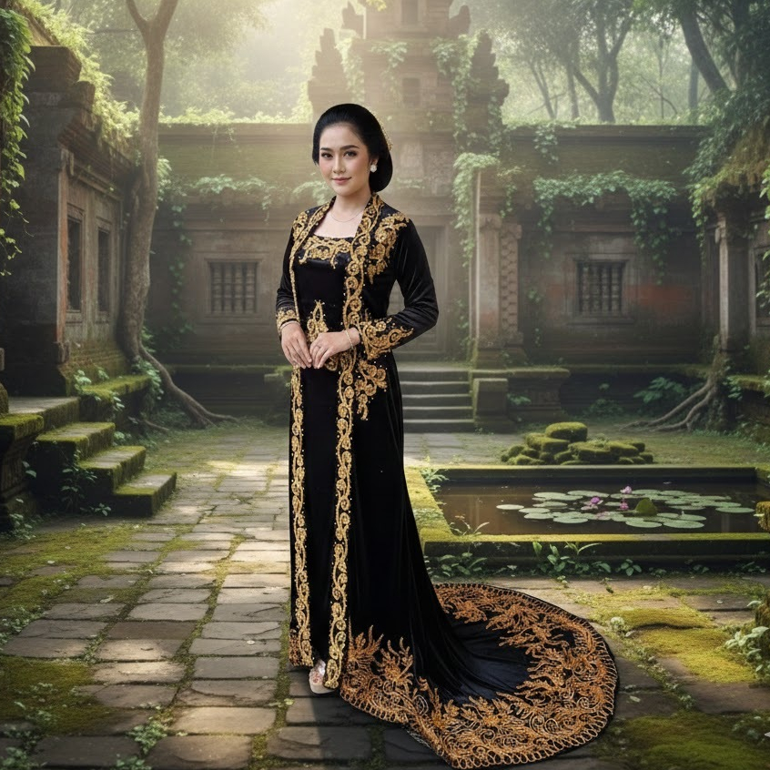 Kebaya Kutubaru Payet Kombinasi Mutiara 01 (NV)