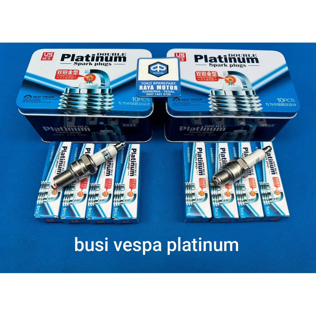 busi vespa platinum panjang pendek