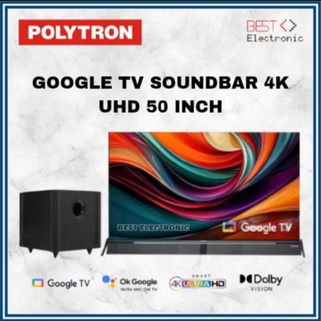 POLYTRON 4K HDR Smart Google Soundbar TV 50 inch PLD 50BUG3058 / 50BUG5058 / 50BUG9959 / 50BUG5959