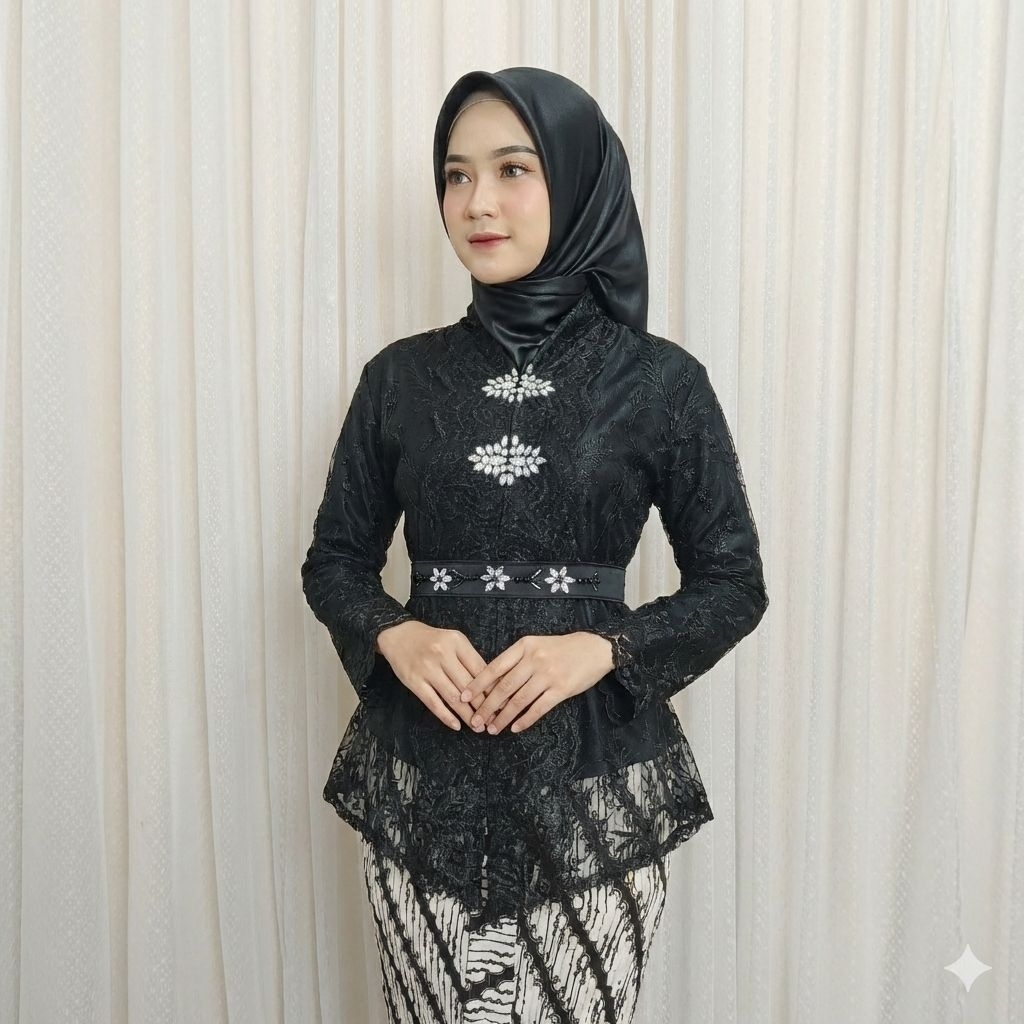 Kebaya Syifa model Kartini FREE belt payet