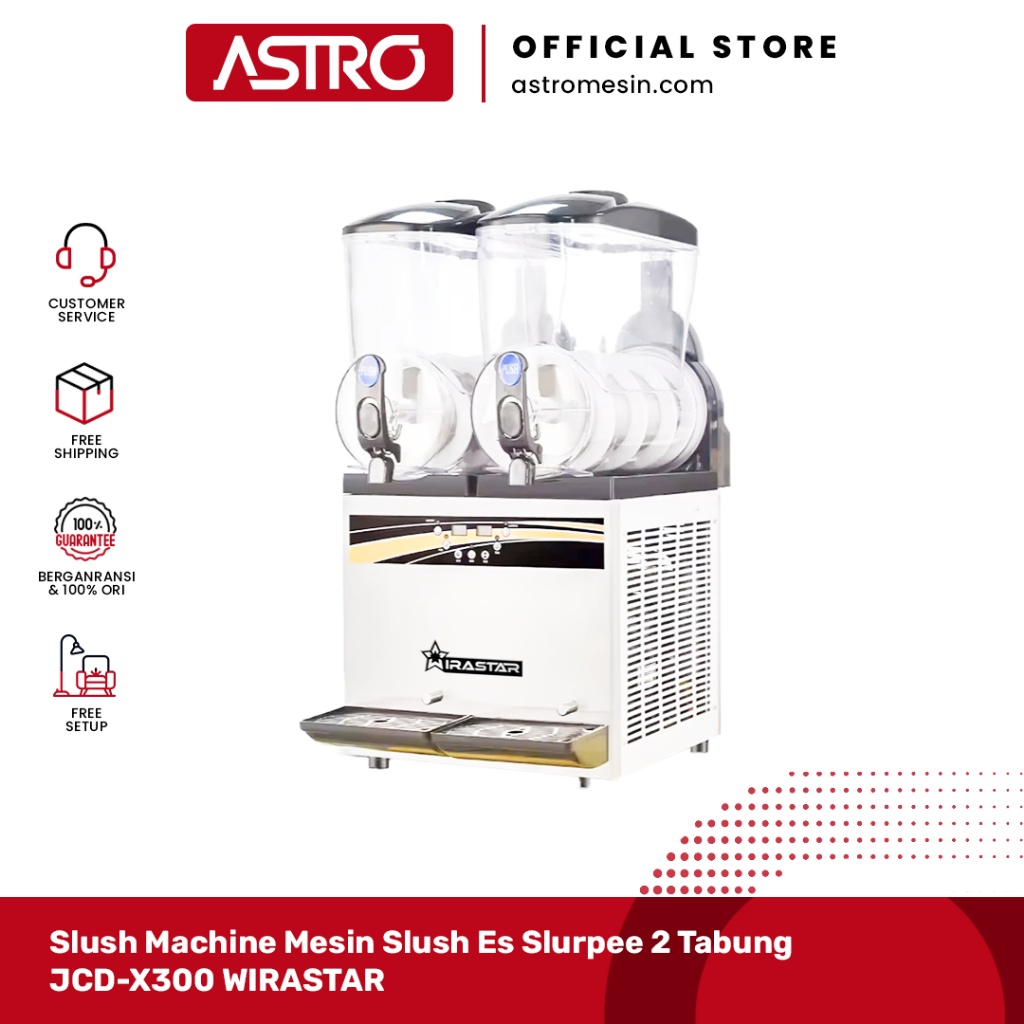 Slush Machine Mesin Slush Es Slurpee 2 Tabung JCD-X300 WIRASTAR