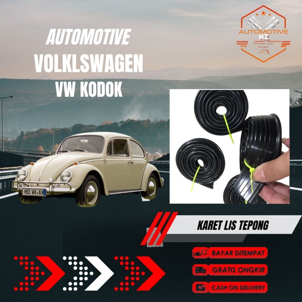 Karet Lis Tepong VW Kodok Volkswagen | Lis Body Mobil | Karet Tepong Original Quality