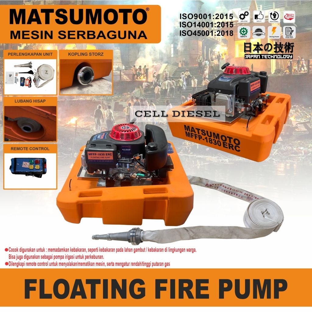 Mesin Pompa Air Apung Kebakaran MATSUMOTO MFFP 1830 ERC Floating Fire Pump