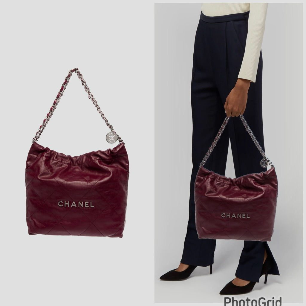 Chanel C22 Burgundy SHW Preloved