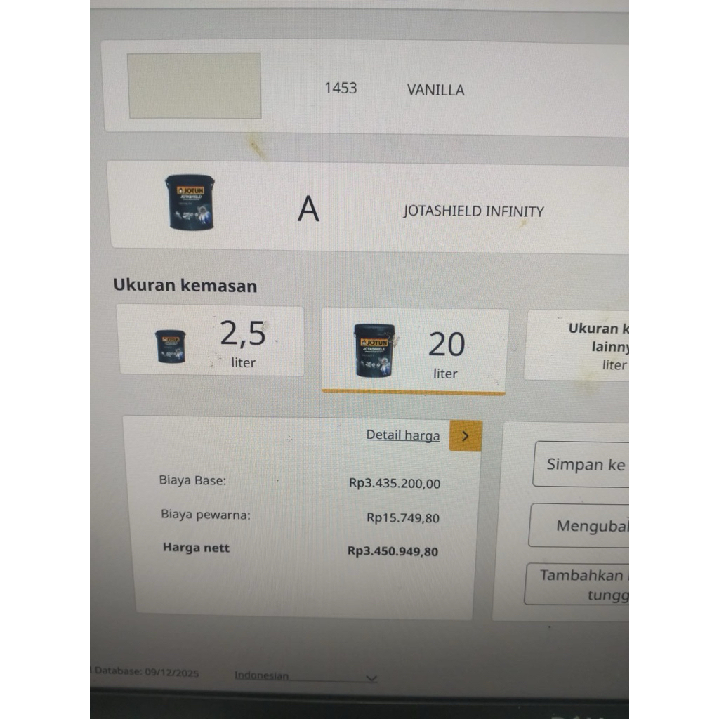 JOTUN INFINITY VANILA 1453 pail