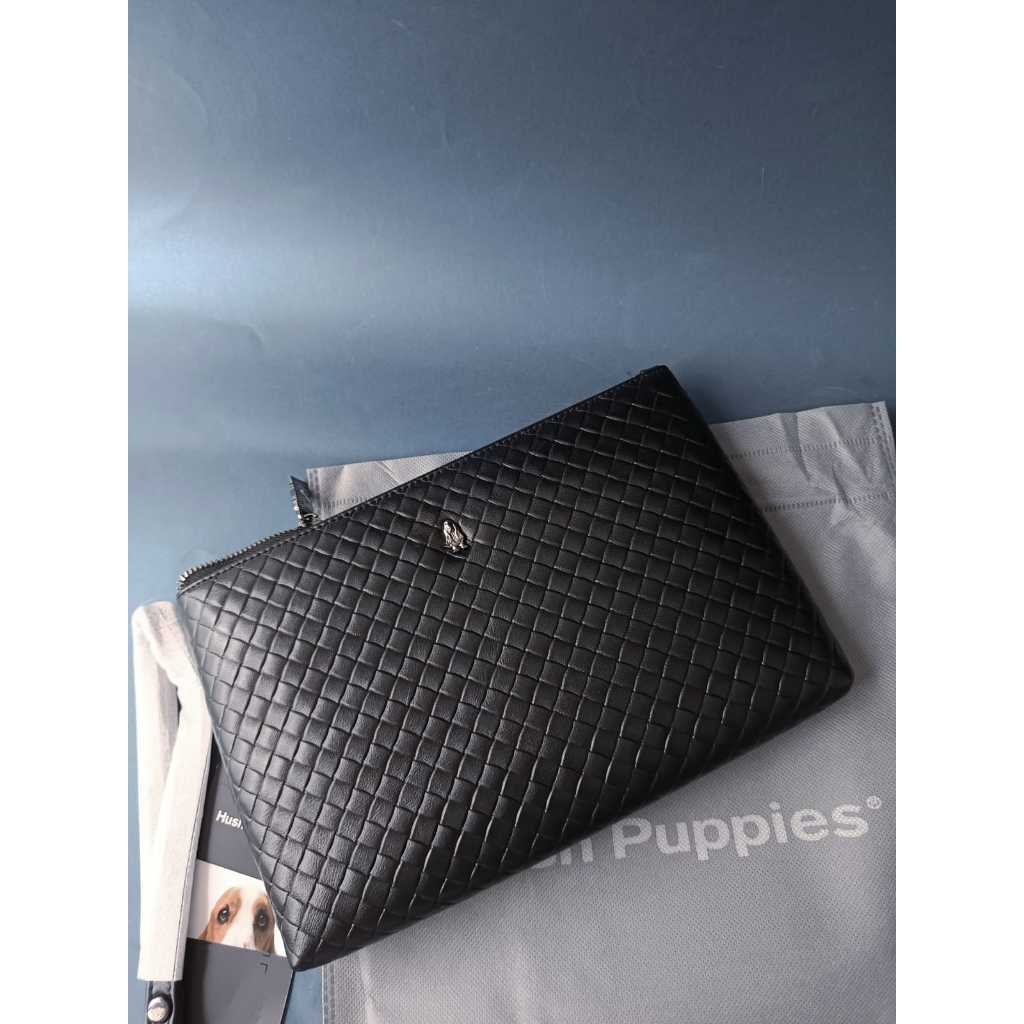 HUSH PUPPIES tas clutch kulit hitam VTHSP252 original store