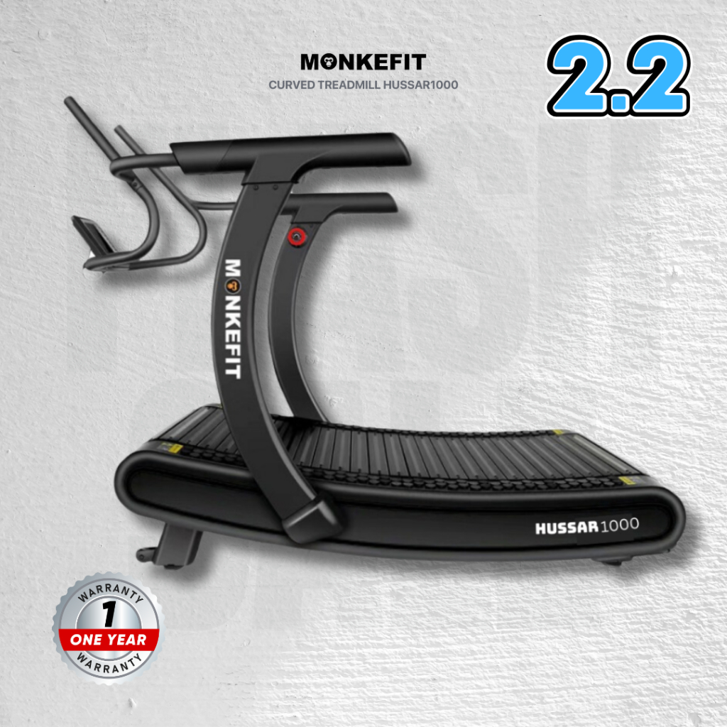 Monkefit HUSSAR1000 Curve Treadmill - Treadmill Manual tanpa listrik