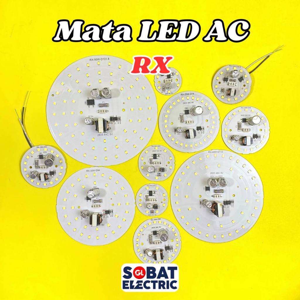 PCB LED AC Kode RX - Mata Lampu PCB LED AC RX All Watt