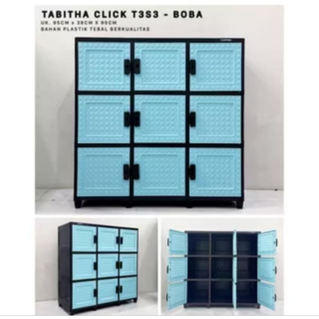 Tabitha tower 3 susun 3 lemari tv plastik