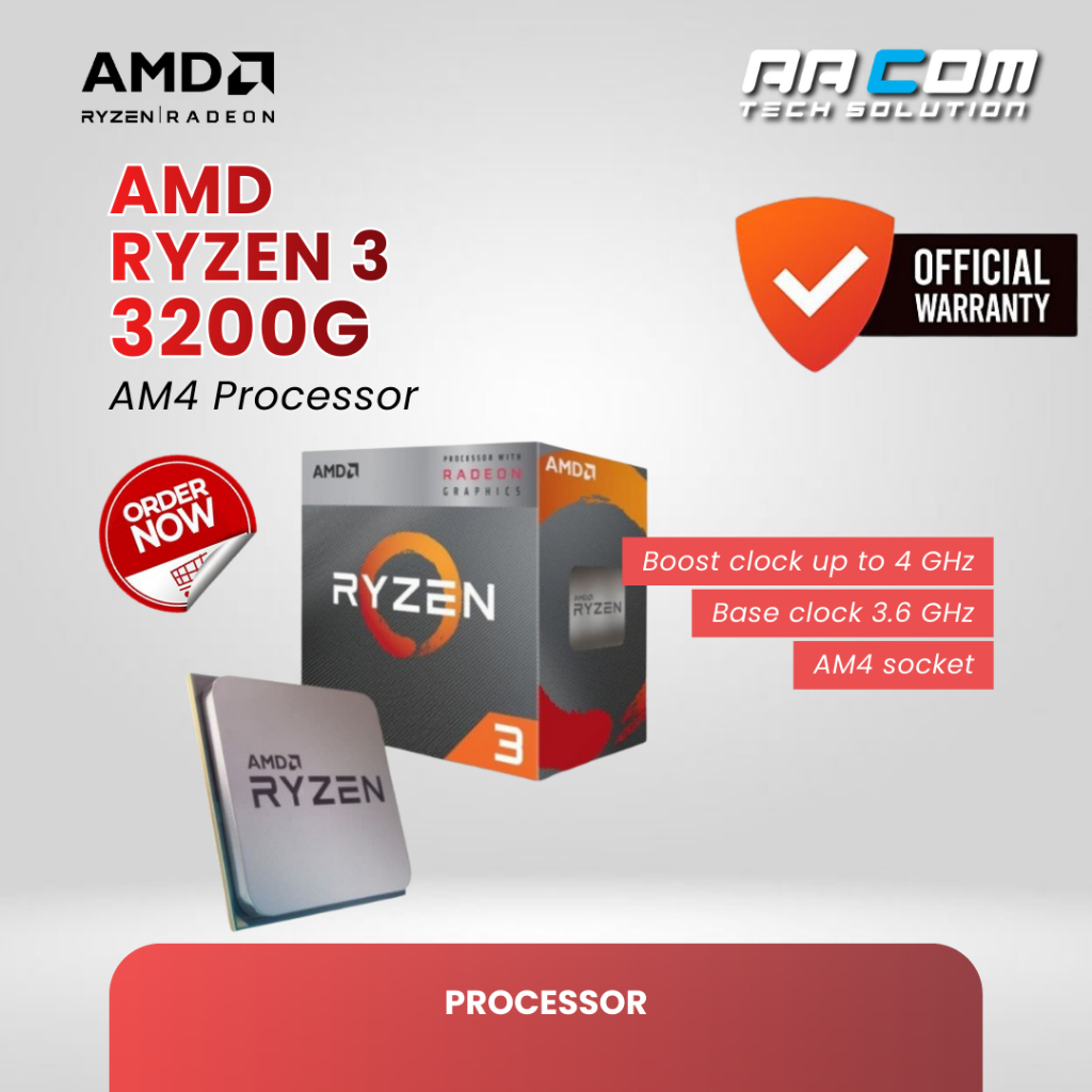PROCESSOR AMD AM4 RYZEN 3 3200G