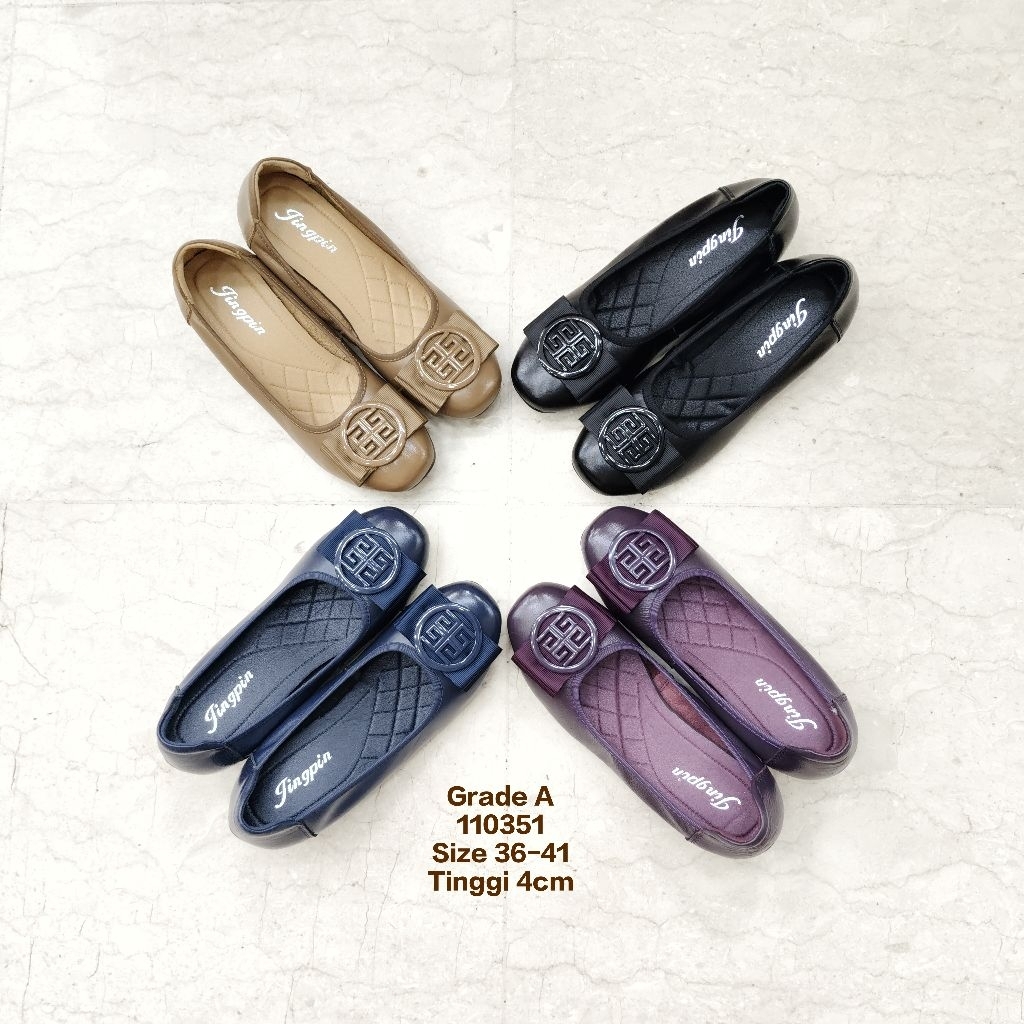 GRADE A / 110351 / SEPATU WANITA / KULIT SAPI / HAK TAHU / IMPORT