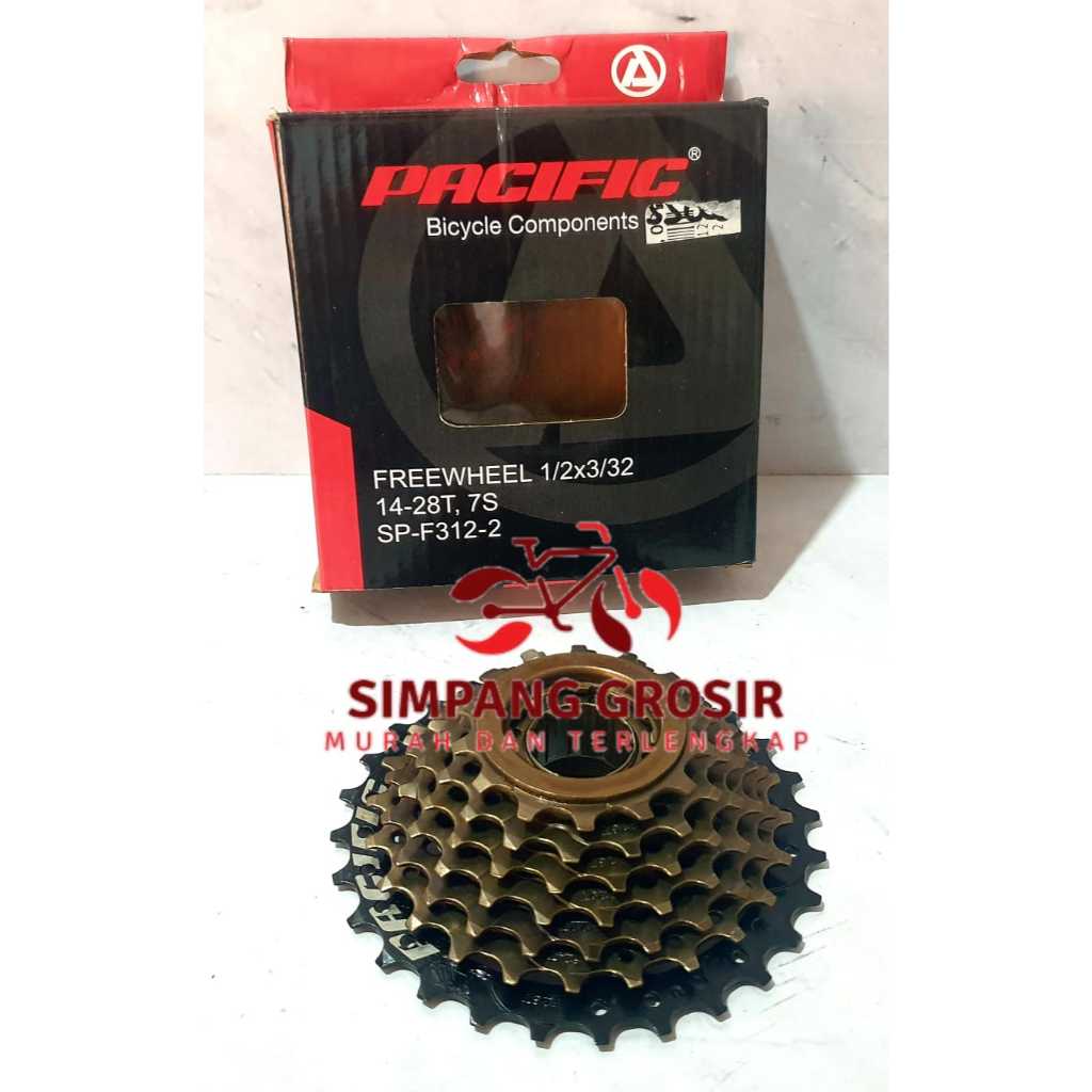 [1 PCS] PACIFIC GEAR FREEWHEEL SPROCKET GER GIR SUSUN 7 SPEED/GIGI SEPEDA MURAH ORIGINAL