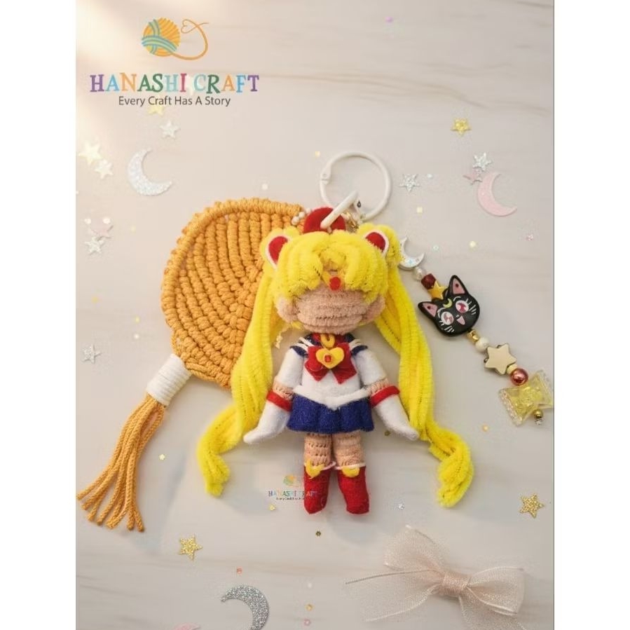 bag charm inspired by sailor moon