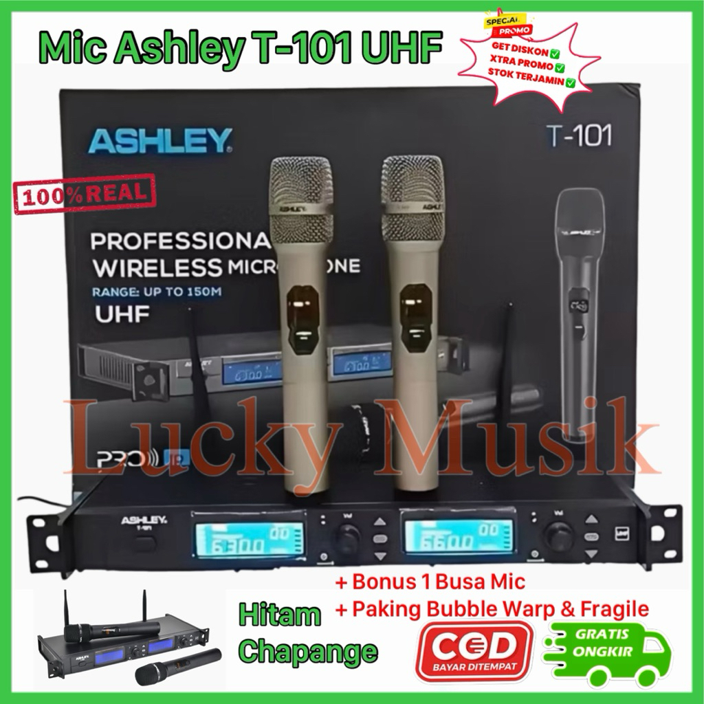 Mic Wireless Ashley T101 Original Mic Ashley T101 mic t101 mic ashley t 101