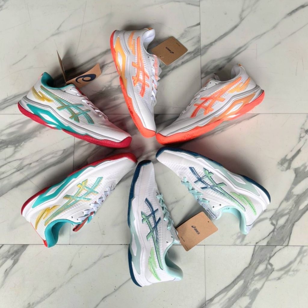 Sepatu Volly Tenis Pade Asics Womens Netburner FF 4 Low Grade Ori