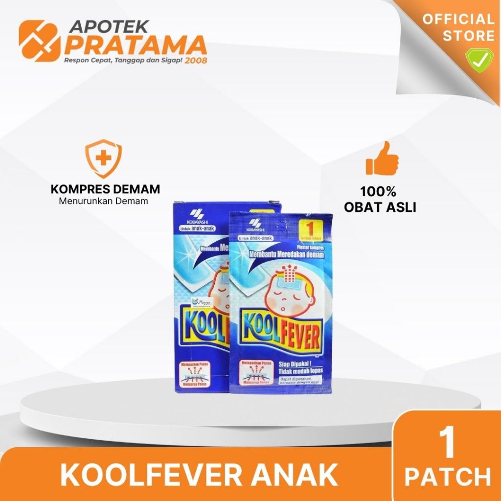 KOOLFEVER ANAK KOMPRES DEMAM (Kompres Demam Penurun Panas 8 Jam Anak)