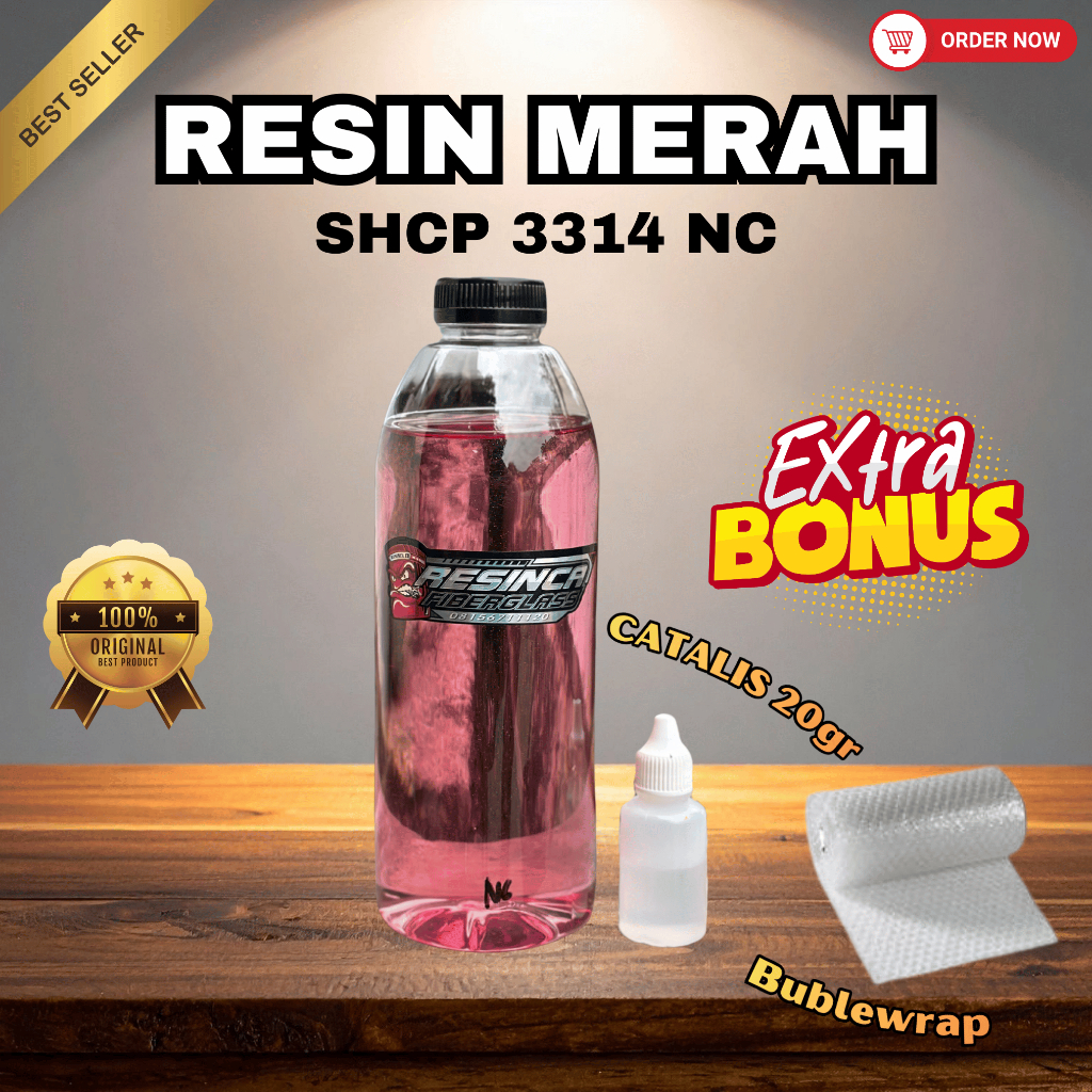 RESIN MERAH; RESIN SHCP 3314 NC + CATALIS