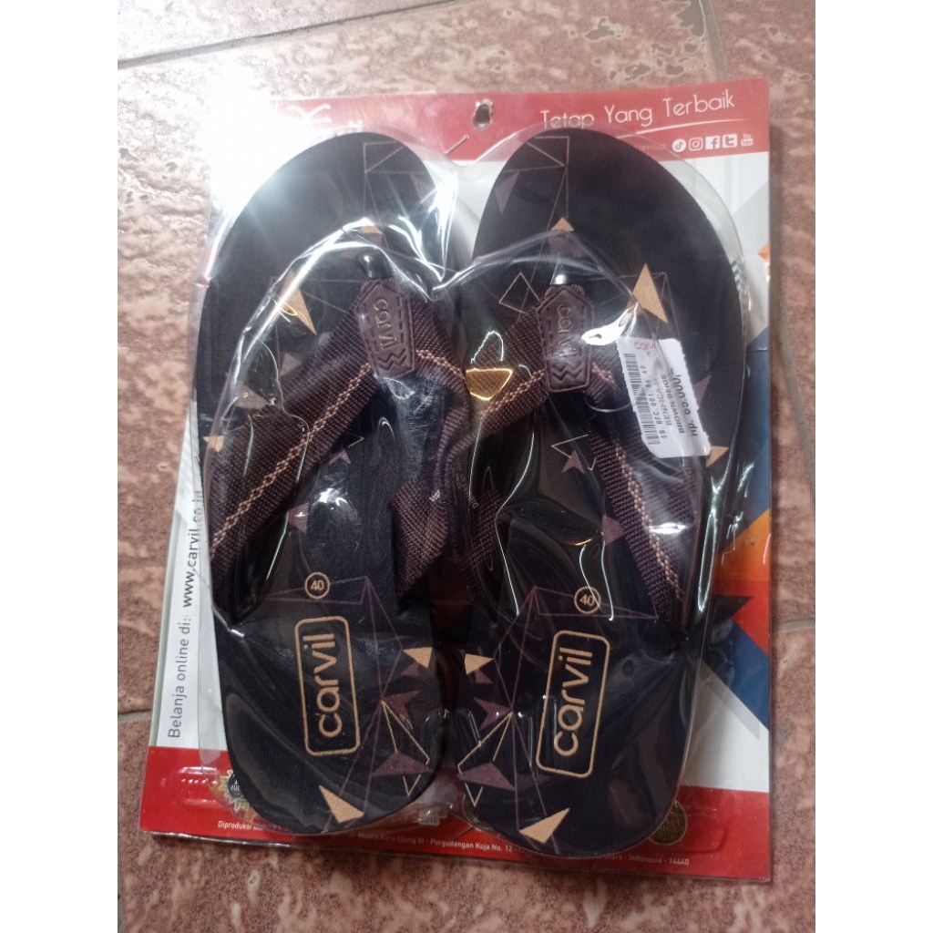 SANDAL CARVIL PRIA ORI/ SENDAL JEPIT CARVIL PRIA,BISA BAYAR DITEMPAT