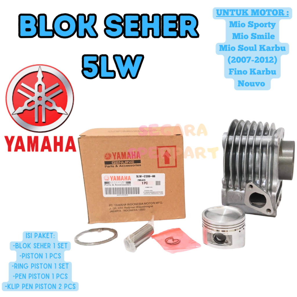 5LW BLOK SEHER YAMAHA ORIGINAL PRESISI UNTUK MOTOR MIO SPORTY MIO SMILE MIO SOUL KARBU (2007 - 2012)