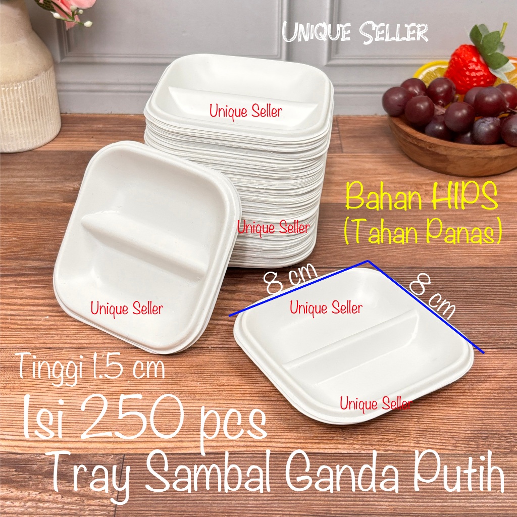 [Isi250] Mika Tray Saos Tomat Sambal Kecap Sambel Ganda PUTIH Mika Tray Bumbu Cabe Mayo Bawang Koya