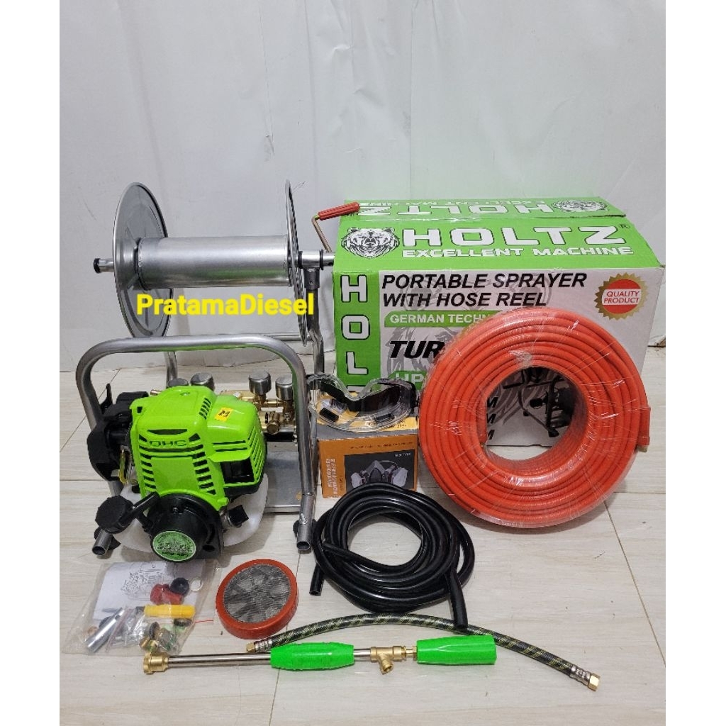 Steam Portable TURBO 4TAK HOLTZ+Selang 50Meter+Gulungan