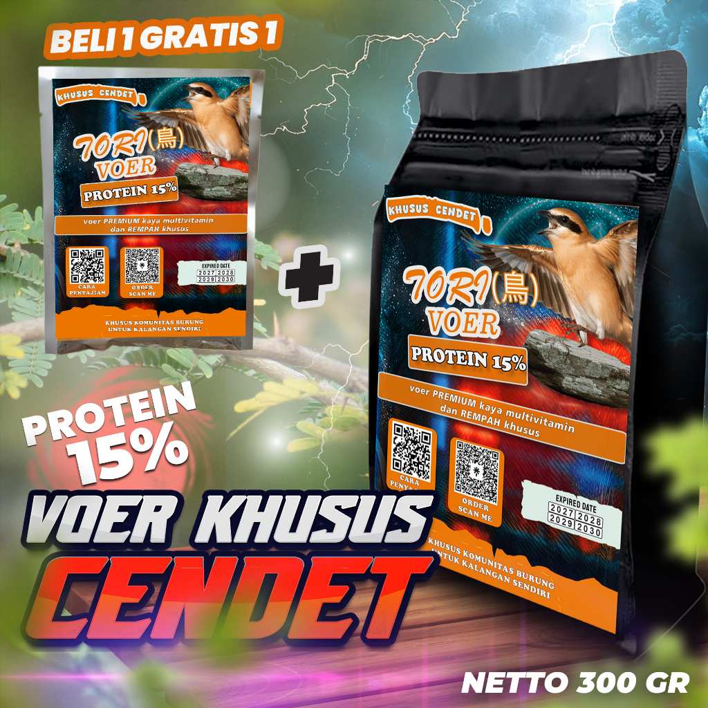 MAKANAN BURUNG CENDET | VOER BURUNG CENDET | VOER HARIAN | VOER NUTRISI KOMPLIT | VOER HARIAN KHUSUS